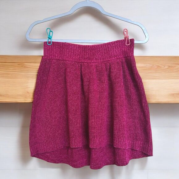 Mossimo Knit Pink Y2K Size S Hi-Low Sweater Skirt Short Casual Mini Rocker Punk - Picture 2 of 11